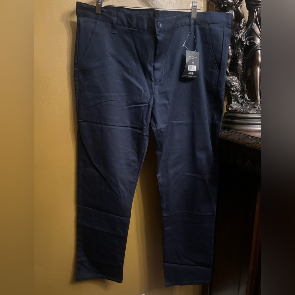 NWT Blue Ice Premium Clothing Dress Pants Stretch Fit in Size 38 in Navy Blue